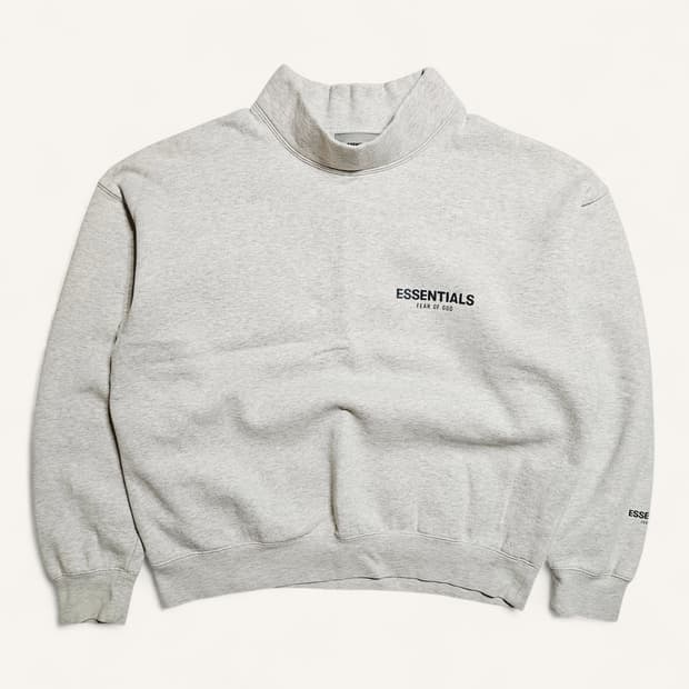 [S(105)][피오갓 에센셜]22FW 모크넥 리플렉티브 기모 스웨트셔츠