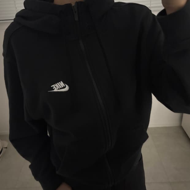 블랙 나이키 후드집업