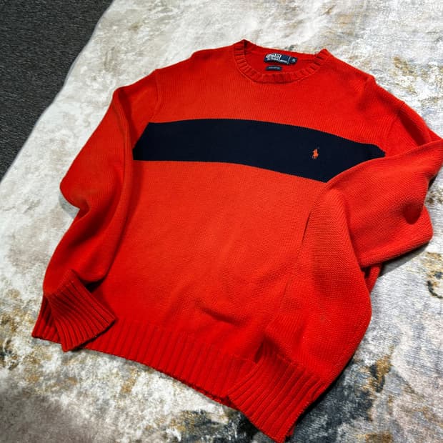 폴로 포니 아메카지 디테일 니트