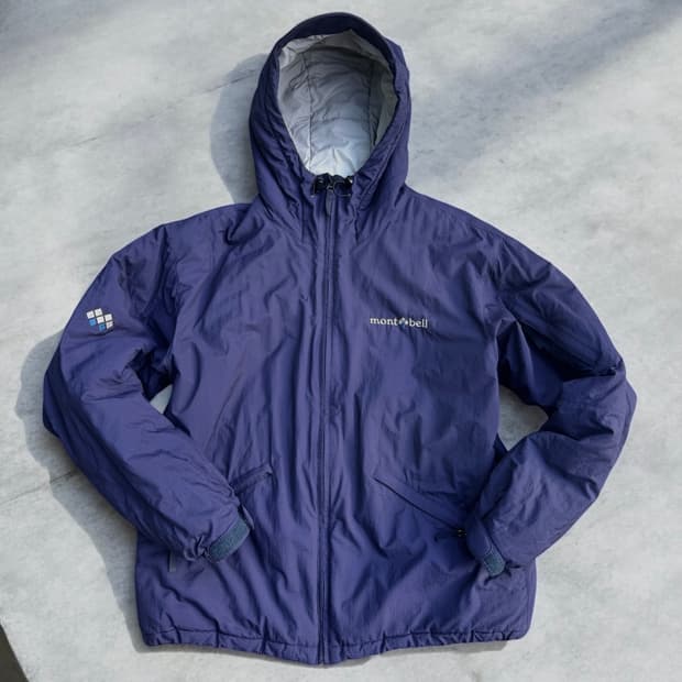 90s 올드 몽벨 립스탑 쉘 경량 패딩 자켓