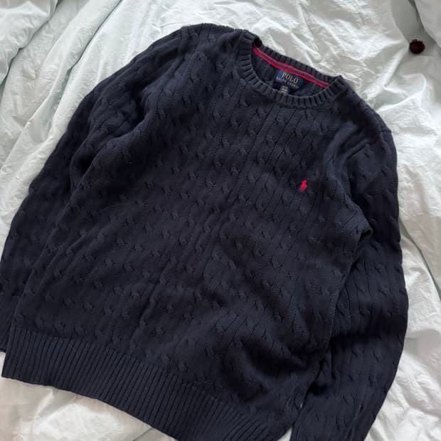 Polo 케이블니트 네이비 XL