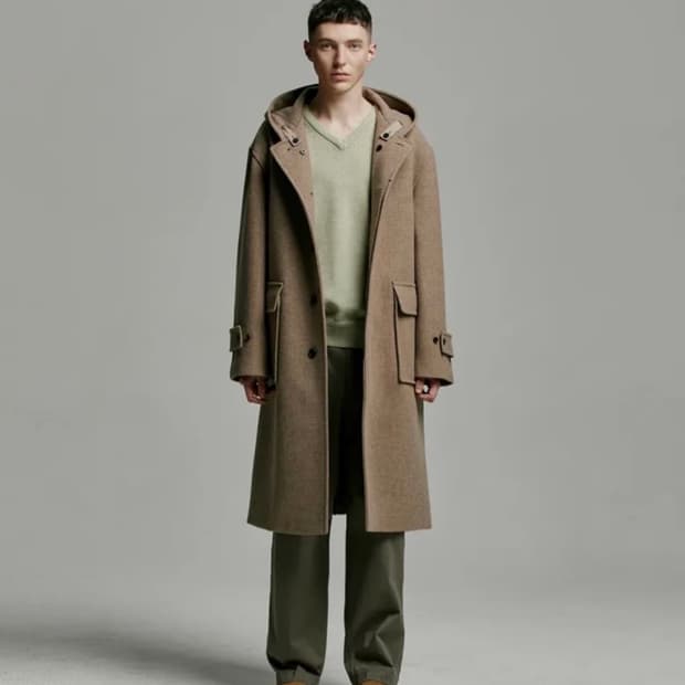 어나더오피스 Editor Cashmere Hooded Coat