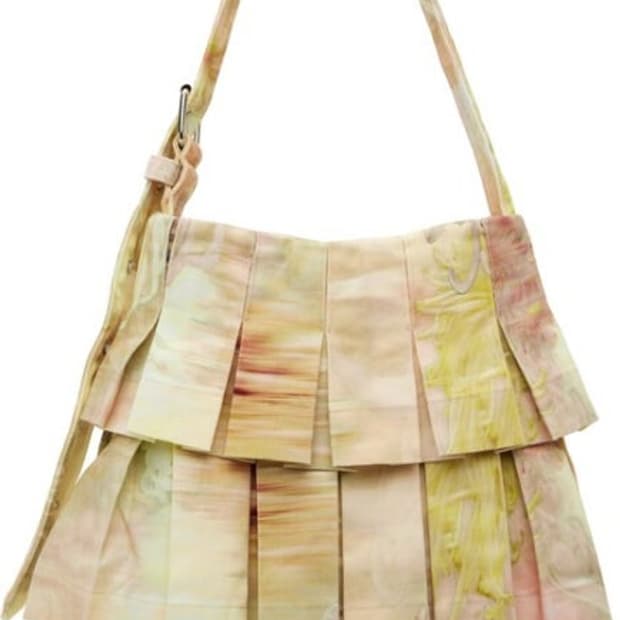 플라워 패턴 숄더백 collina strada 플리츠 데님 크로스백