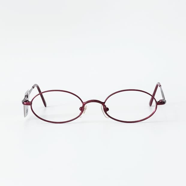 Close-up 레드 오벌 메탈 데드스탁 빈티지안경