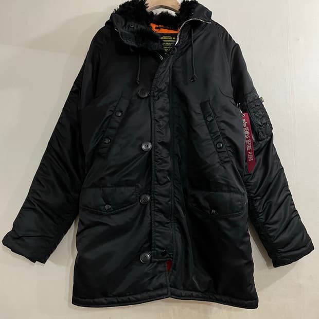 알파인더스트리 n3b 야상 파카 블랙