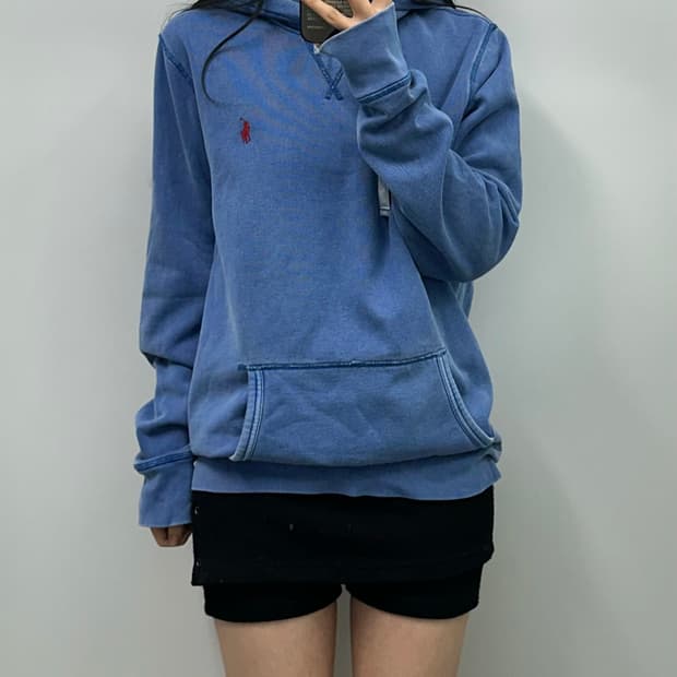 폴로 랄프로렌 블루 후드티