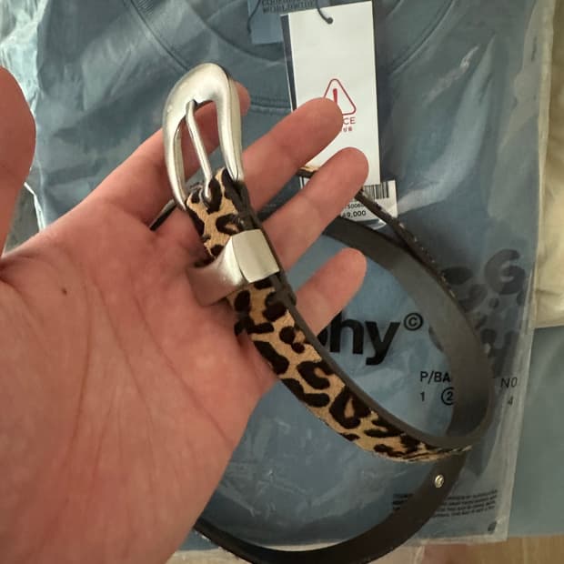 랜아카이브 위스턴 레오파드 벨트 새상품