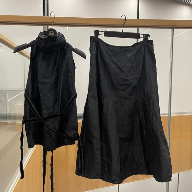 MaxMara Pianoforte 탑&스커트 셋업 블랙