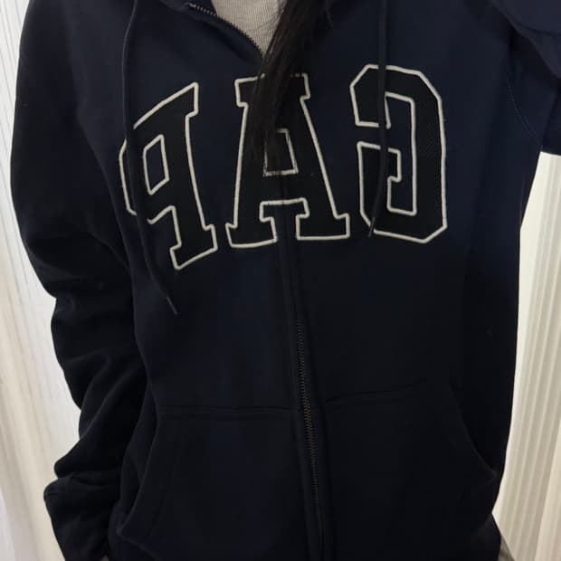 갭 네이비 후드집업 L