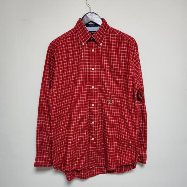 타미힐피거Tommy 체크 옥스포드 셔츠 M~L - S157