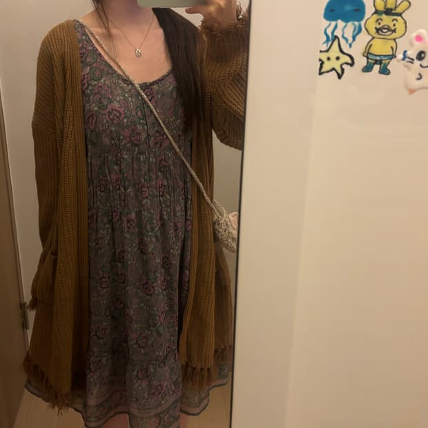 빈티지 플라워 나시원피스 모리걸 아오이유우st