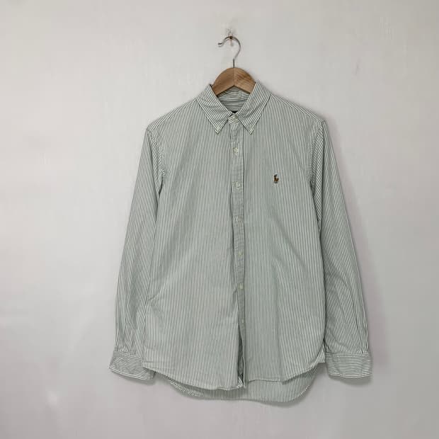 폴로 랄프로렌 스트라이프 민트 셔츠 M 남녀공용