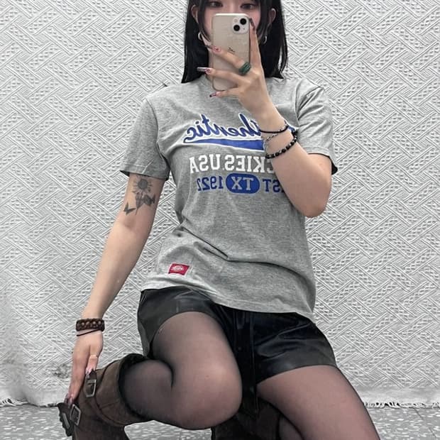 디키즈 빈티지 캐주얼 레트로 레터링 반팔티 M C11901