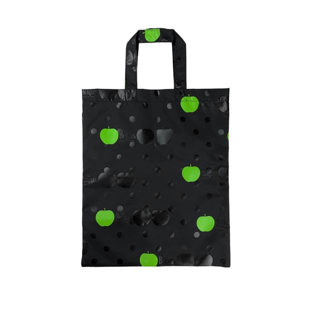 apple polka dot tote bag