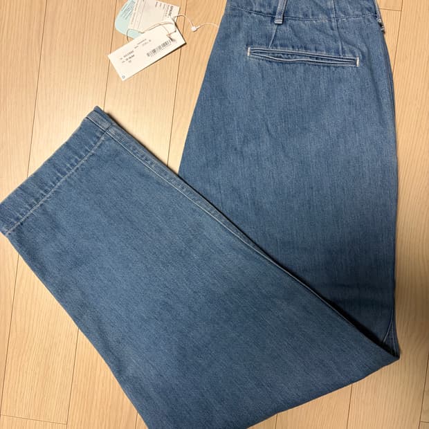 [32] 나나미카 와이드 데님 팬츠 블리치