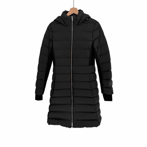 [S] 버버리 여성 12주년 뉴브릿지 후드 롱 다운 패딩 코트 블랙