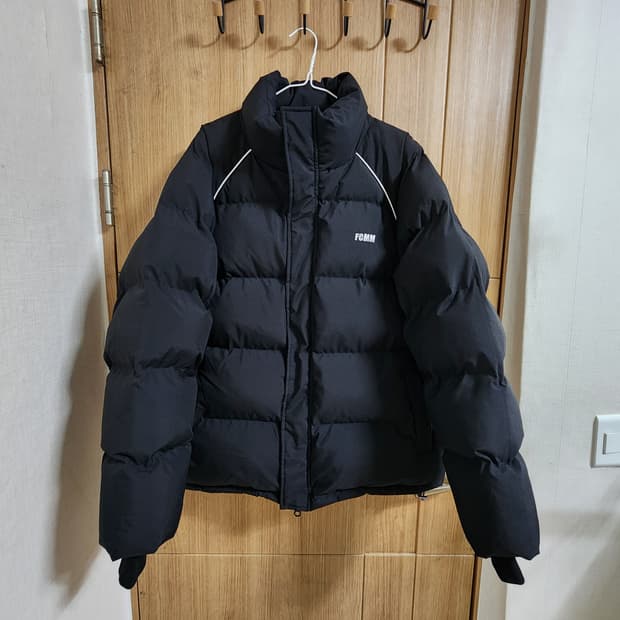 (L)FCMM 클럽 팀 파이핑 숏 패딩 점퍼  블랙