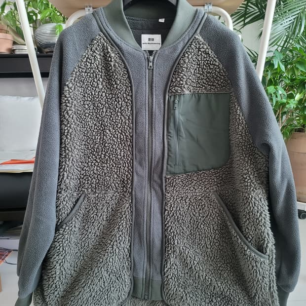 XL 유니클로 화이트마운티어링 후리스 자켓 