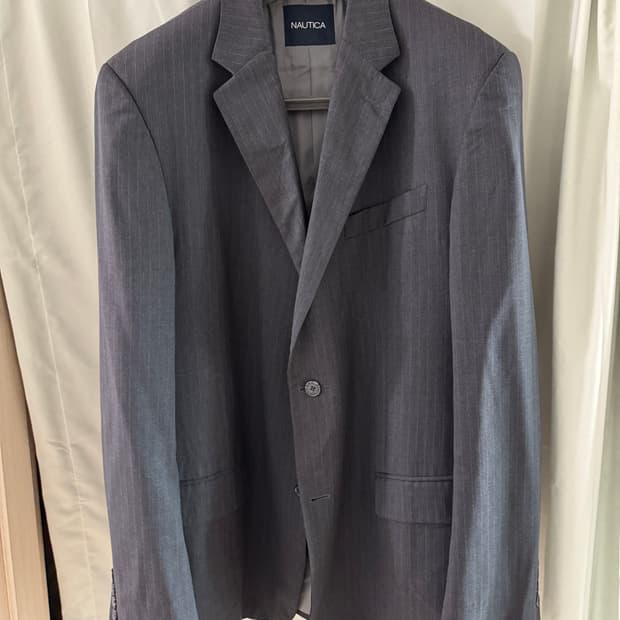 노티카 스트라이프 울블레이저