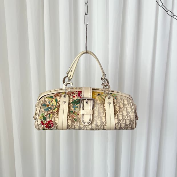 크리스찬 디올 2005 디오리시모 플로럴 트로터 숄더백