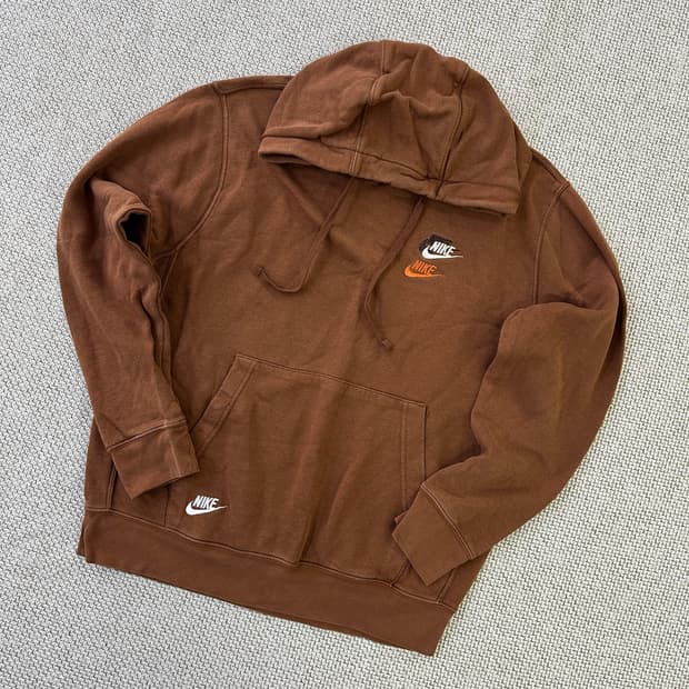 L 나이키 더블 스우시 후드티 0401D