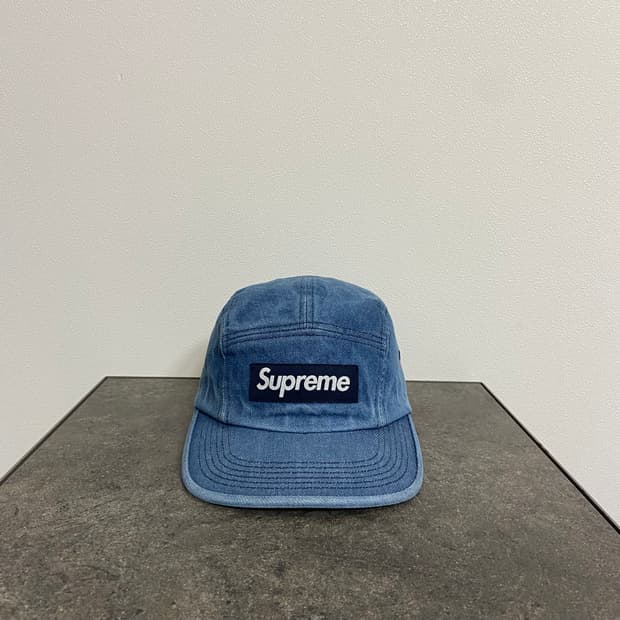 (OS) 슈프림 박스로고 캠프캡 모자 데님