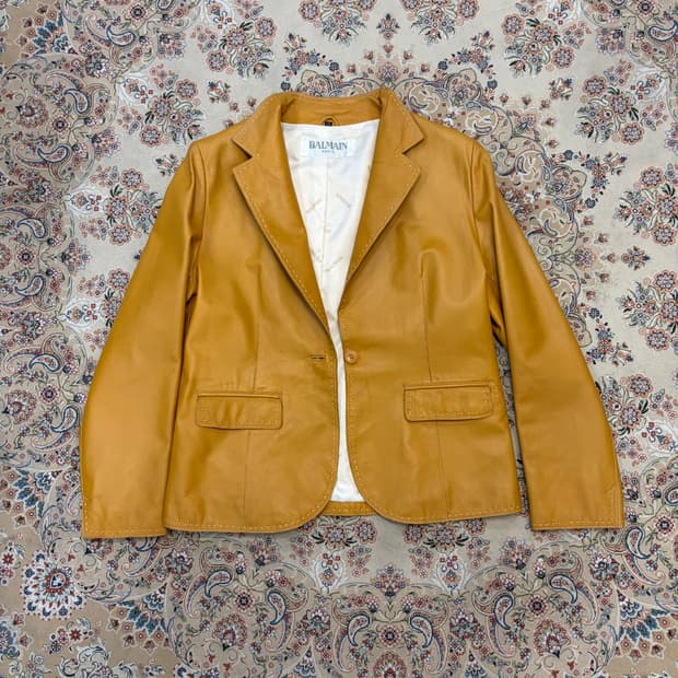 발망 스탠드카라 램스킨자켓