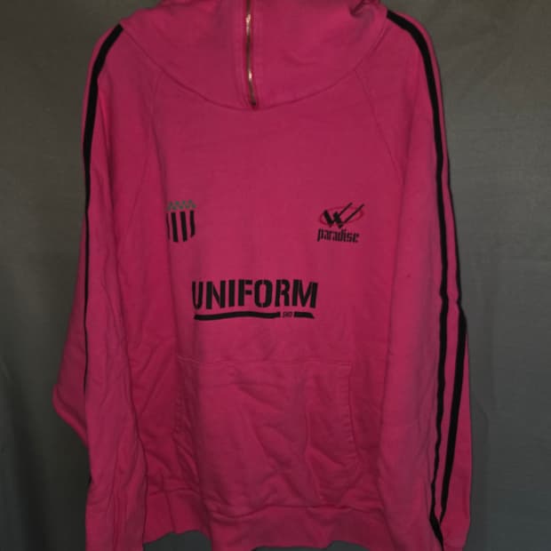 5천원 급처! 하이넥 레이싱 유니폼 후드티 핑크