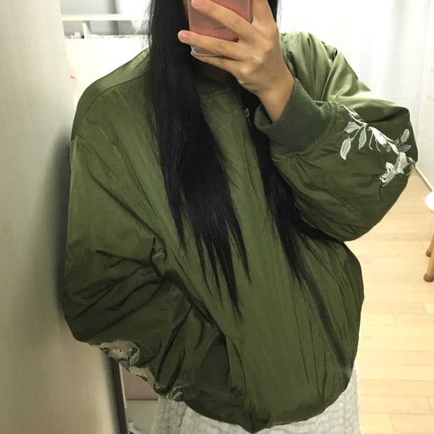 빈티지 누빔 항공 점퍼