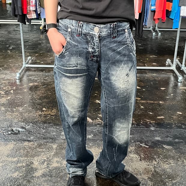 KELLO JEANS Y2K 데님 팬츠