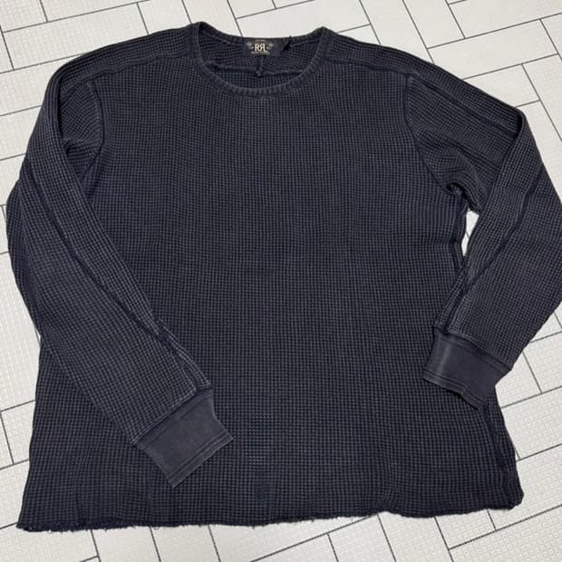 RRL더블알엘 가먼트 다이 와플 니트 셔츠 xl