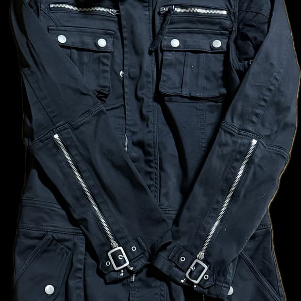 빈티지 블랙 아우터 락시크