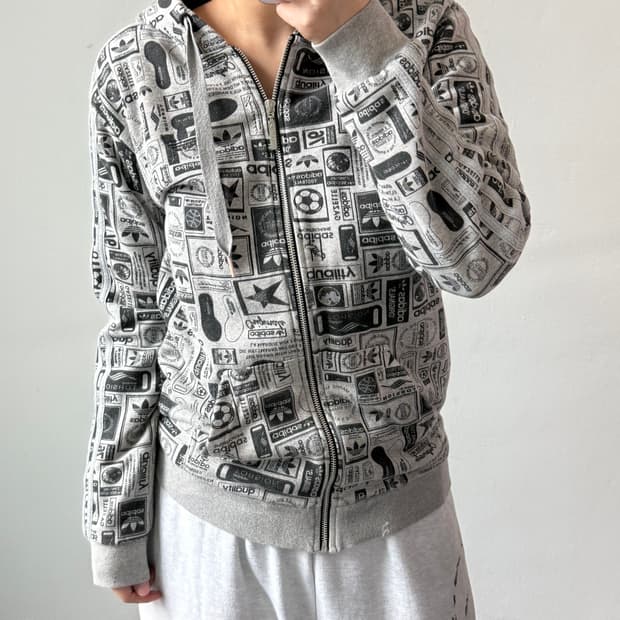 [M] 아디다스 그래픽 후드집업