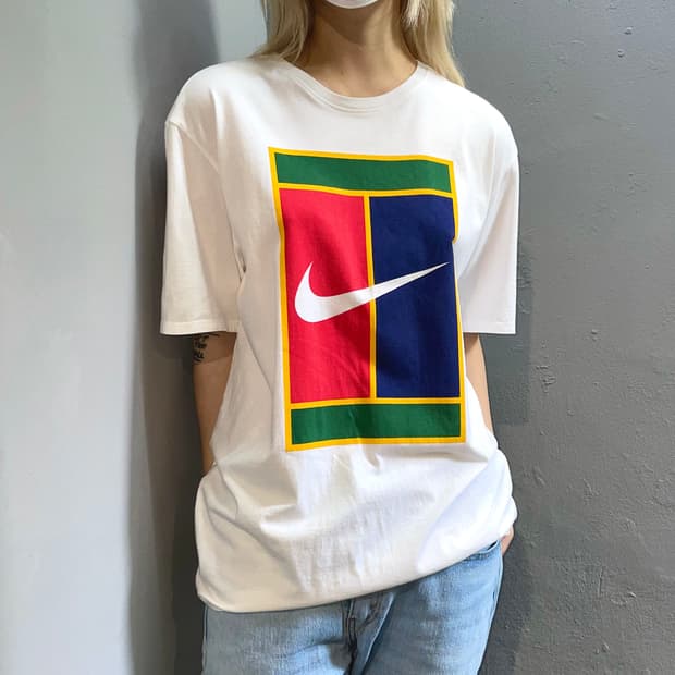 Nike 프린팅 화이트 반팔