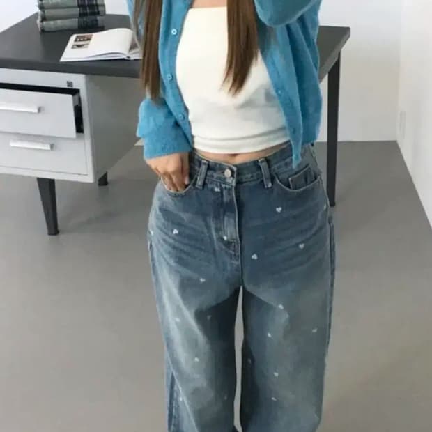 프리티영띵 하트 데님 