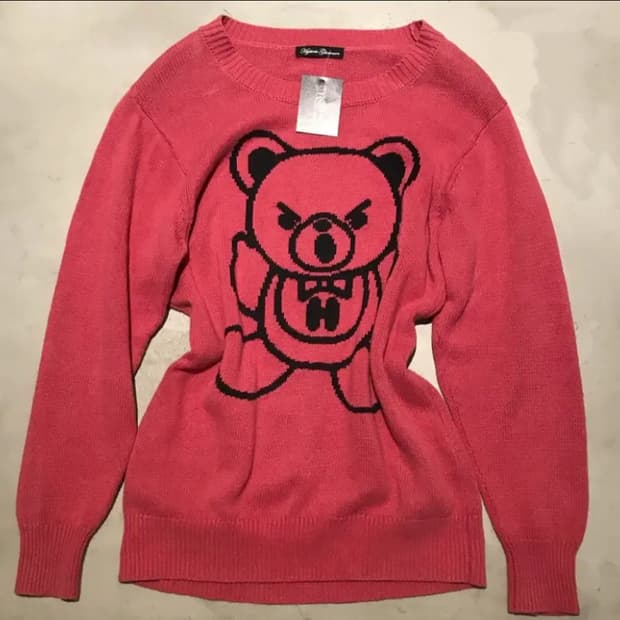 히스테릭글래머 퍽베어 니트