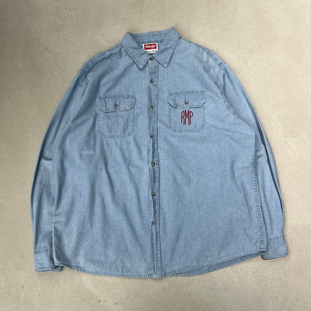 랭글러 투포켓 데님셔츠 s09197