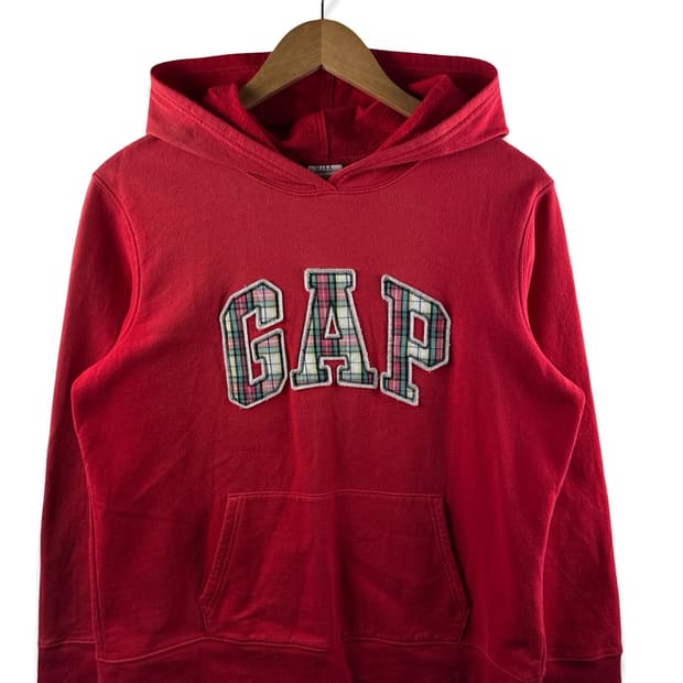 갭 레드 체크 후디1997