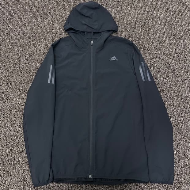 아디다스 경량 후드 바람막이 자켓 블랙 105(XL)