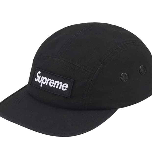 슈프림 x 주욕 캠프캡 블랙 -25ss