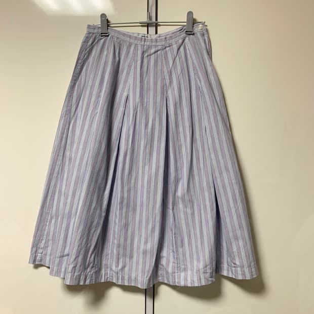 Par ici skirt 레이어드 스트라이프 미디스커트