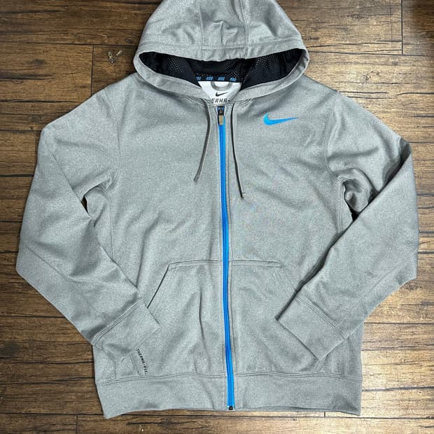 나이키 NIKE THERMA-FIT 기모 후드집업 95 M 그레이