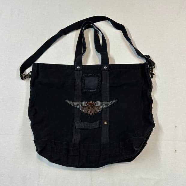 할리데이비슨 캔버스 토트백 숄더백 2way 가방 블랙