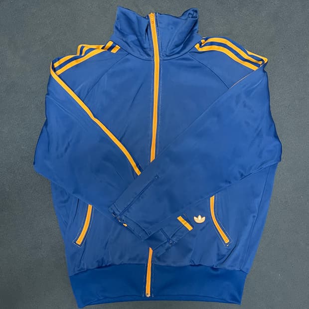 아디다스 구파 져지 트랙탑 블루옐로우