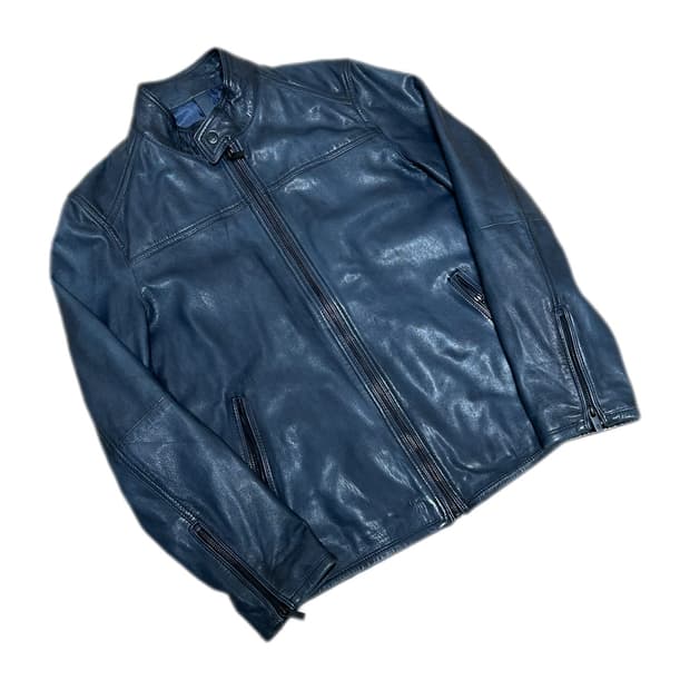 마시모두띠 다크 네이비 프리미엄 나파 레더 자켓