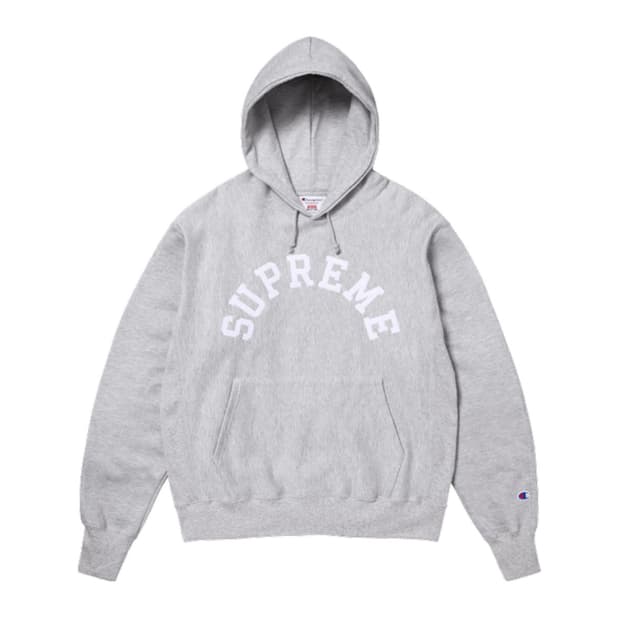 (xxl) 슈프림 챔피온 후드 스웻 그레이