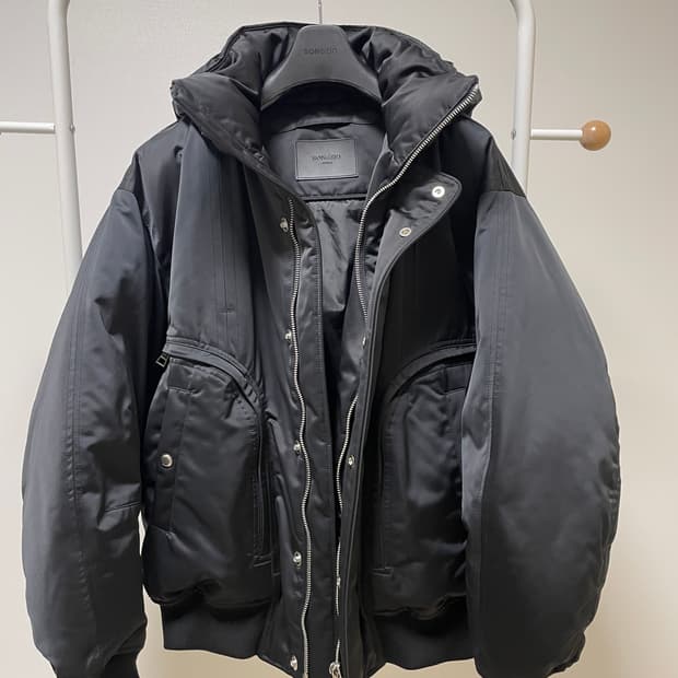 송지오 옴므 블랙 패딩 점퍼