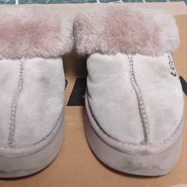 어그 호주 DK 플랫폼 밴딩 양털 슬리퍼 핑크 EU37~38