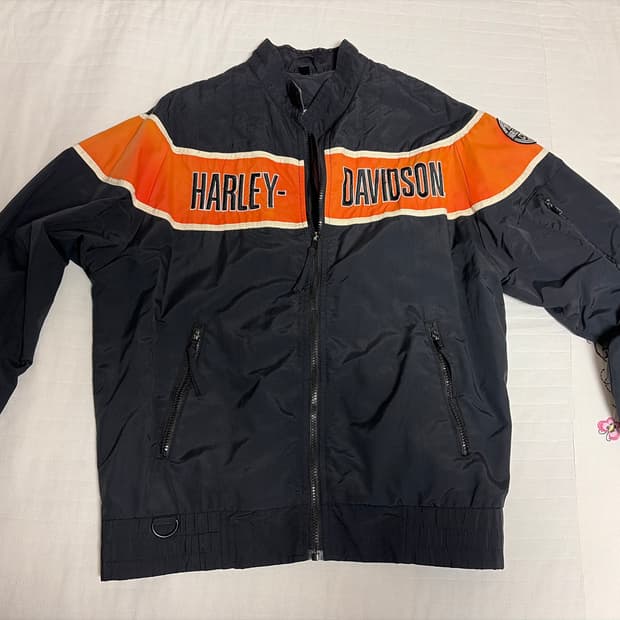 할리 데이비슨 나일론 레이싱 바이커 자켓