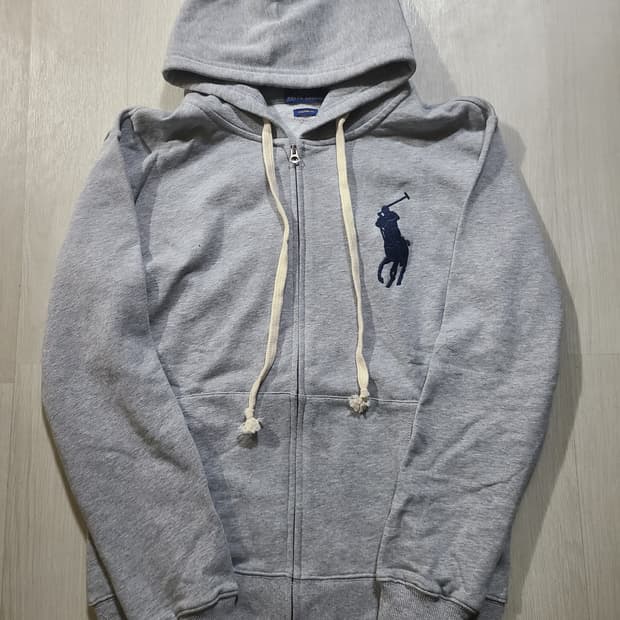 폴로 빅포니 후드집업 그레이